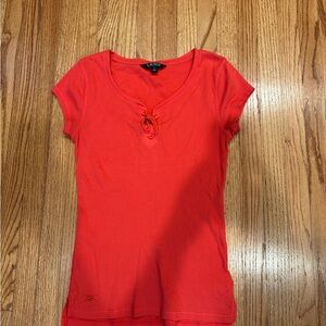 Ralph Lauren Woman Red Fitted Sleeve size small